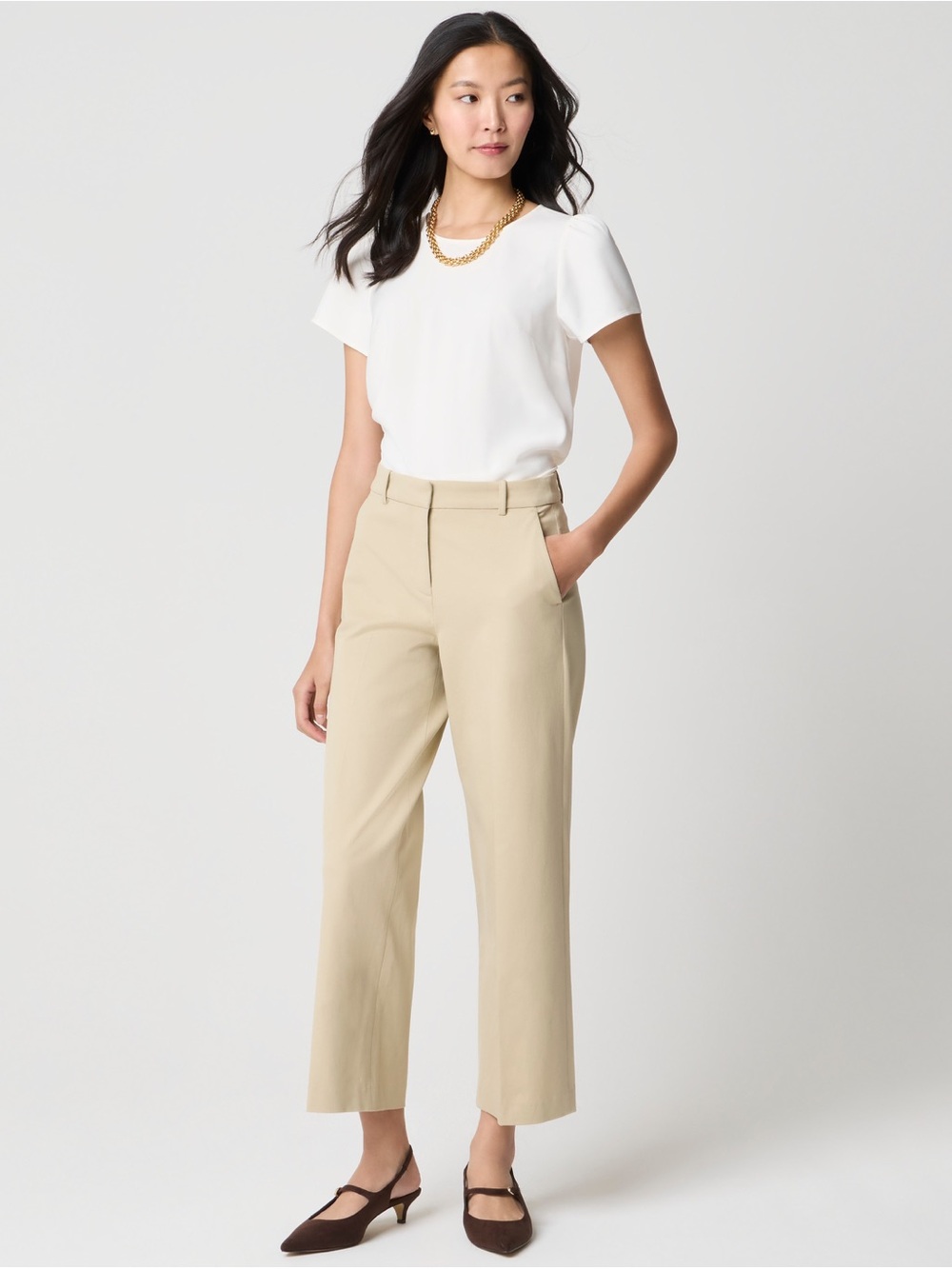 J Crew Remy Wide-leg Cropped Pant